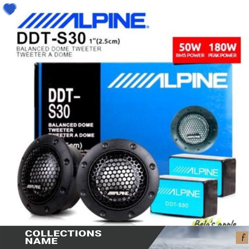 Alpine S30 DDT-S30 1 pair 1 inch 360 watt 25 mm tweeter balanced car ...