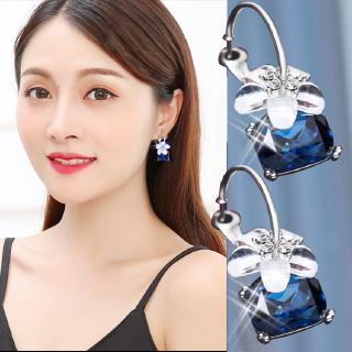 Trend Jewelry Crystal Cherry Blossom Earrings | Shopee Philippines