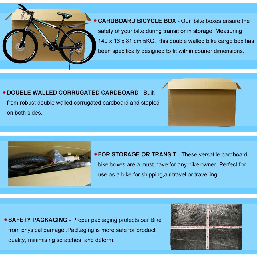 Bicycle discount box dimensions