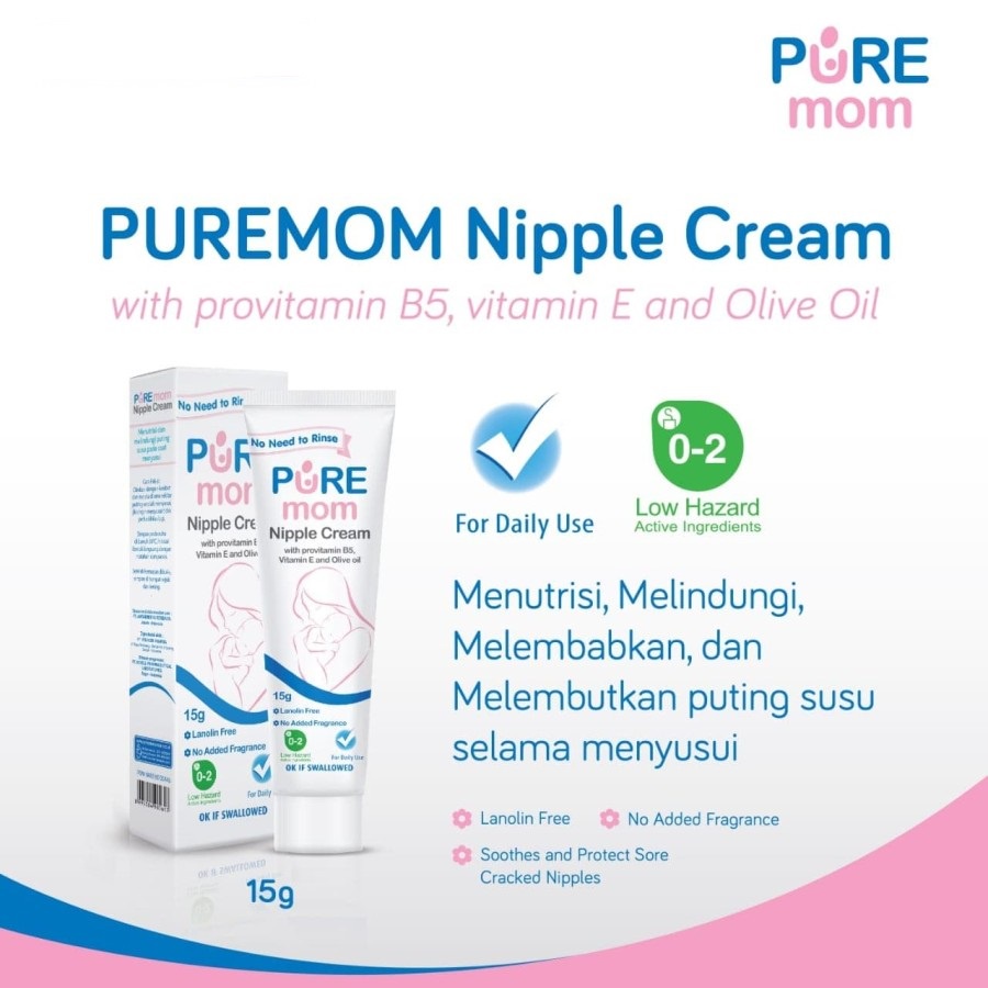 Pure Mom Nipple Cream 15g Blister Nipple Ointment Shopee Philippines