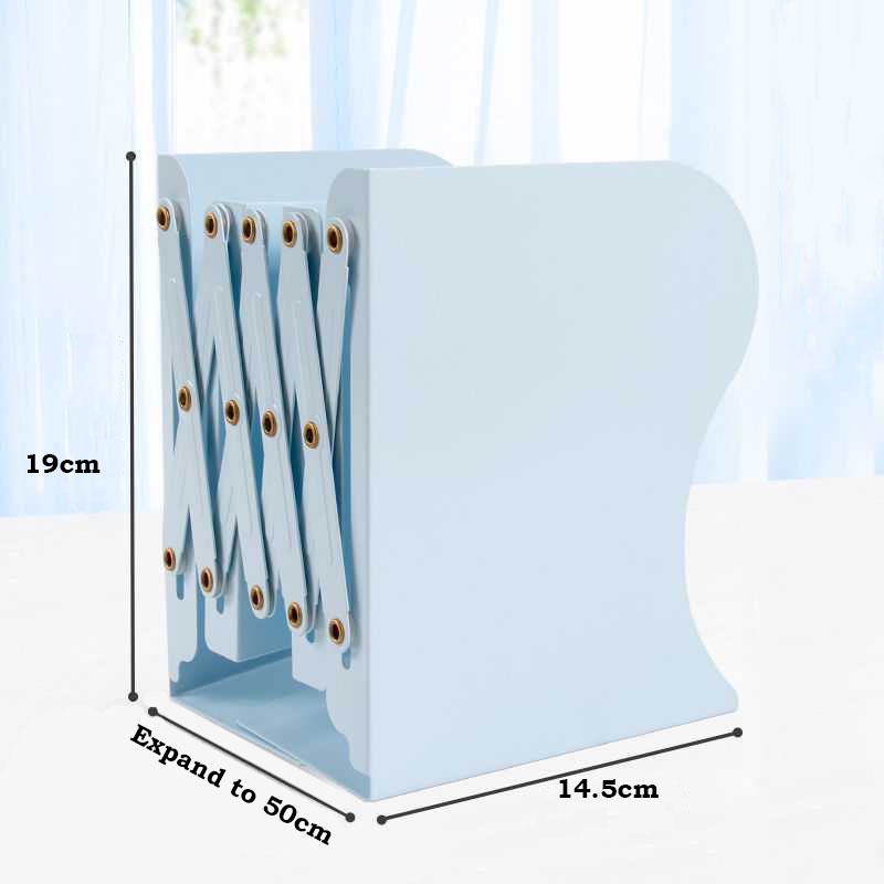 Metal Expandable Bookends / Bookstand multicolor plain design Big size
