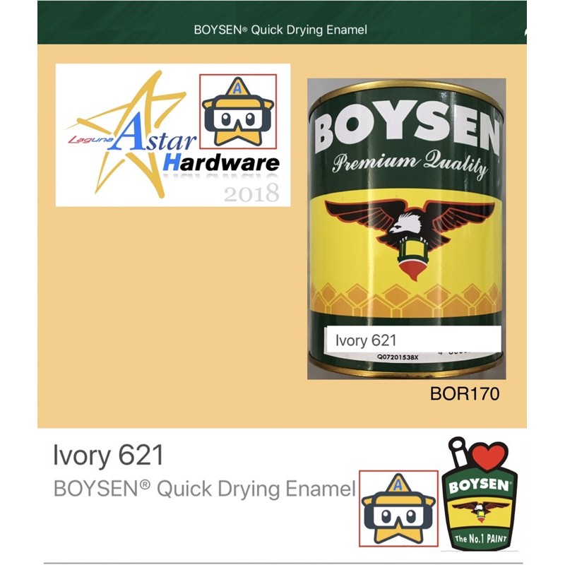 BOYSEN B621 QDE Ivory 1L | Shopee Philippines