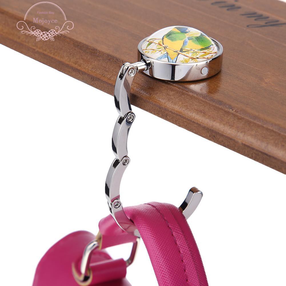 In Stock】[Mojoyce] Portable Metal Handbag Hook Hanger Foldable Table Bag  Purse Holder Hanger