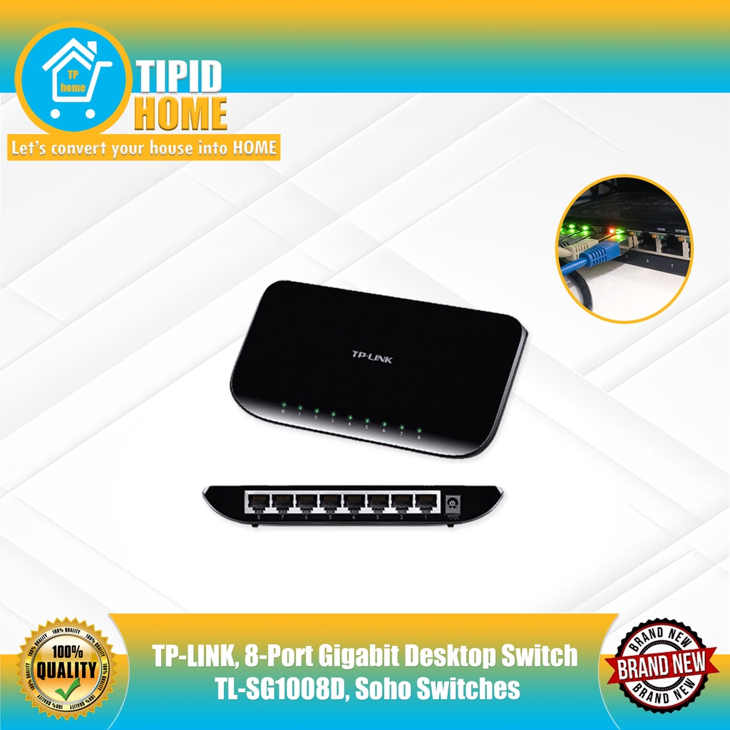 TP-LINK, 8-Port Gigabit Desktop Switch TL-SG1008D, Soho Switches ...