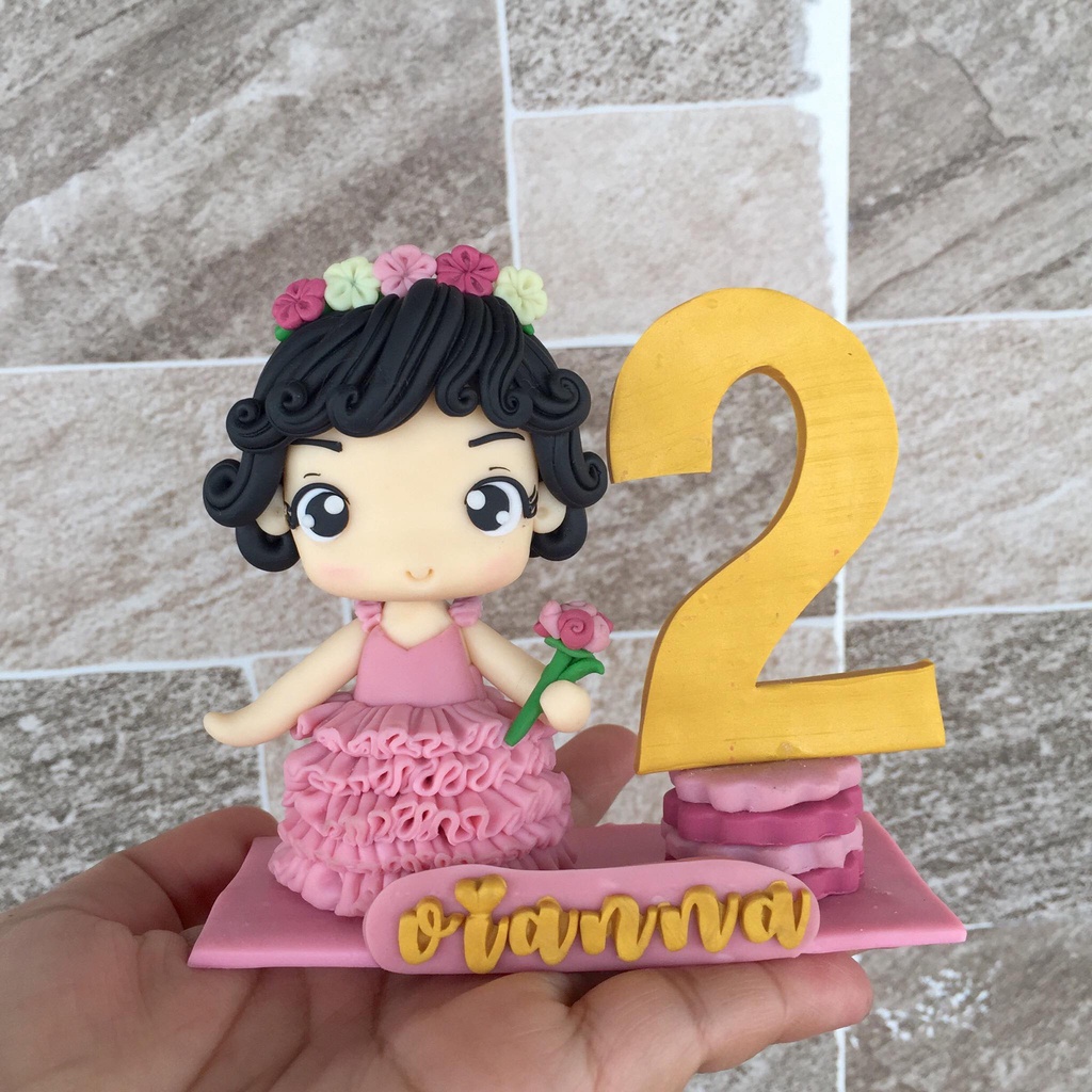 Personalized Chibi Birthday Cake topper with Number | Shopee Philippines