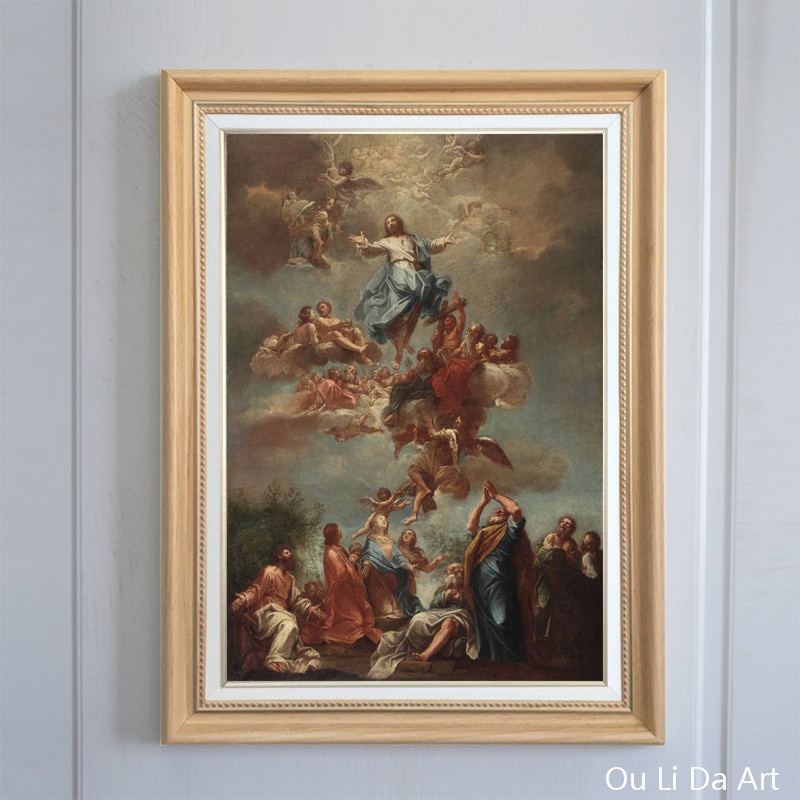 Religious Figures Angels Jesus Heaven Canvas Prints Oil Painting on ...