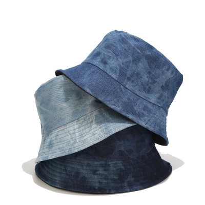 Korean version of the hat washed retro tie-dye fisherman hat new women's hat  double basin hat men's hat Snapback