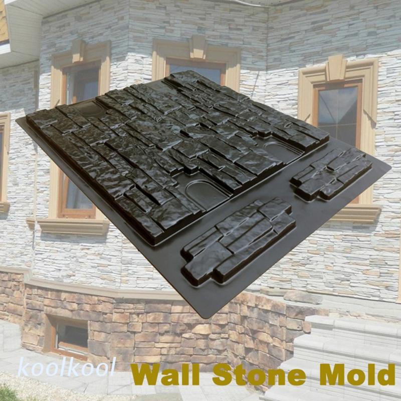 kool Wall Concrete Molds Garden House Wall Stone Tiles Stone Mold ...