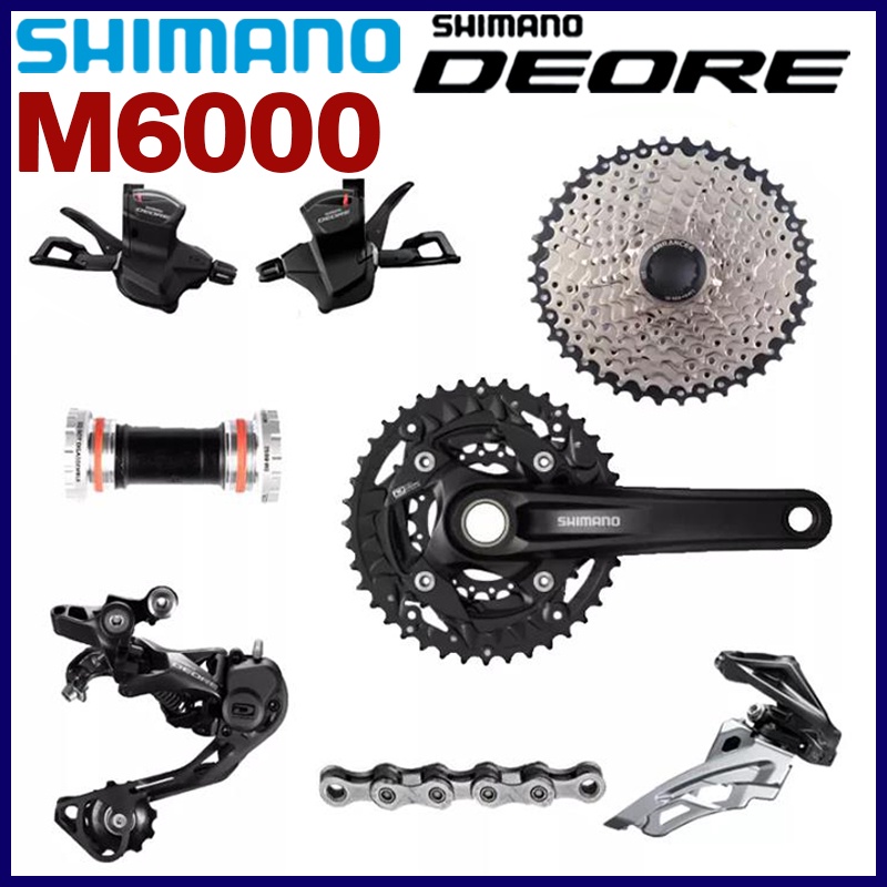 SHIMANO DEORE M6000 Groupset 3x10 Speed MTB MT500 170mm 40 30 22T Crankset M6000 Rear Derailleur M6000 Shifter Cassette MT500 HG54 Chain KIt Shopee Philippines