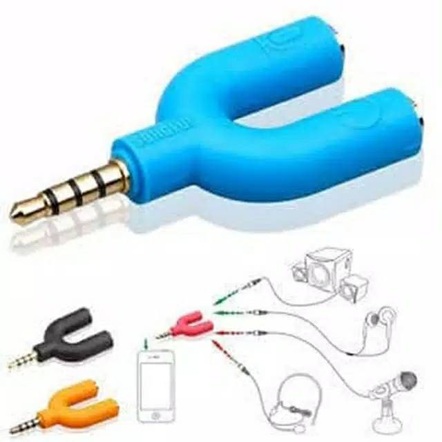 Audio splitter U shape 2 in 1 mic AND headset | Shopee Philippines
