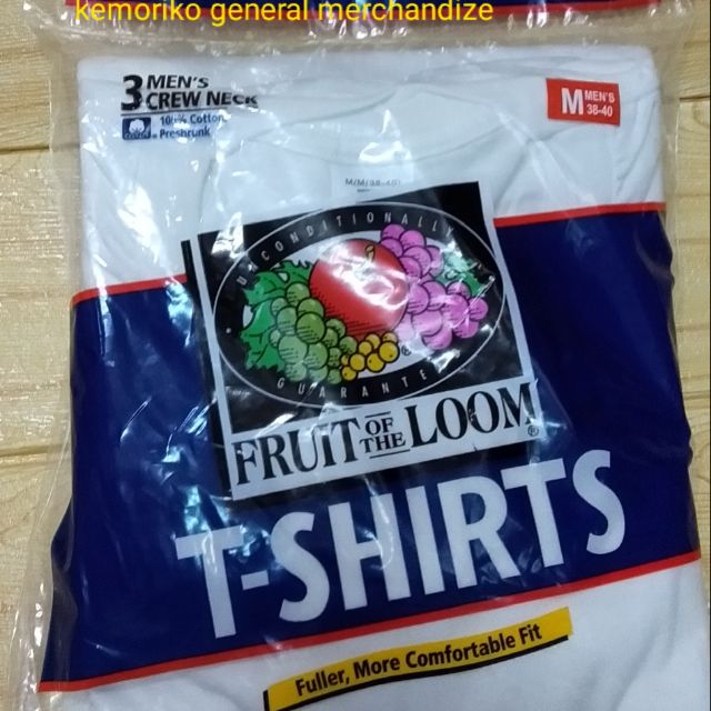 WHITE TSHIRT FRUIT OF THE LOOMS 3pcs per pack | Shopee Philippines