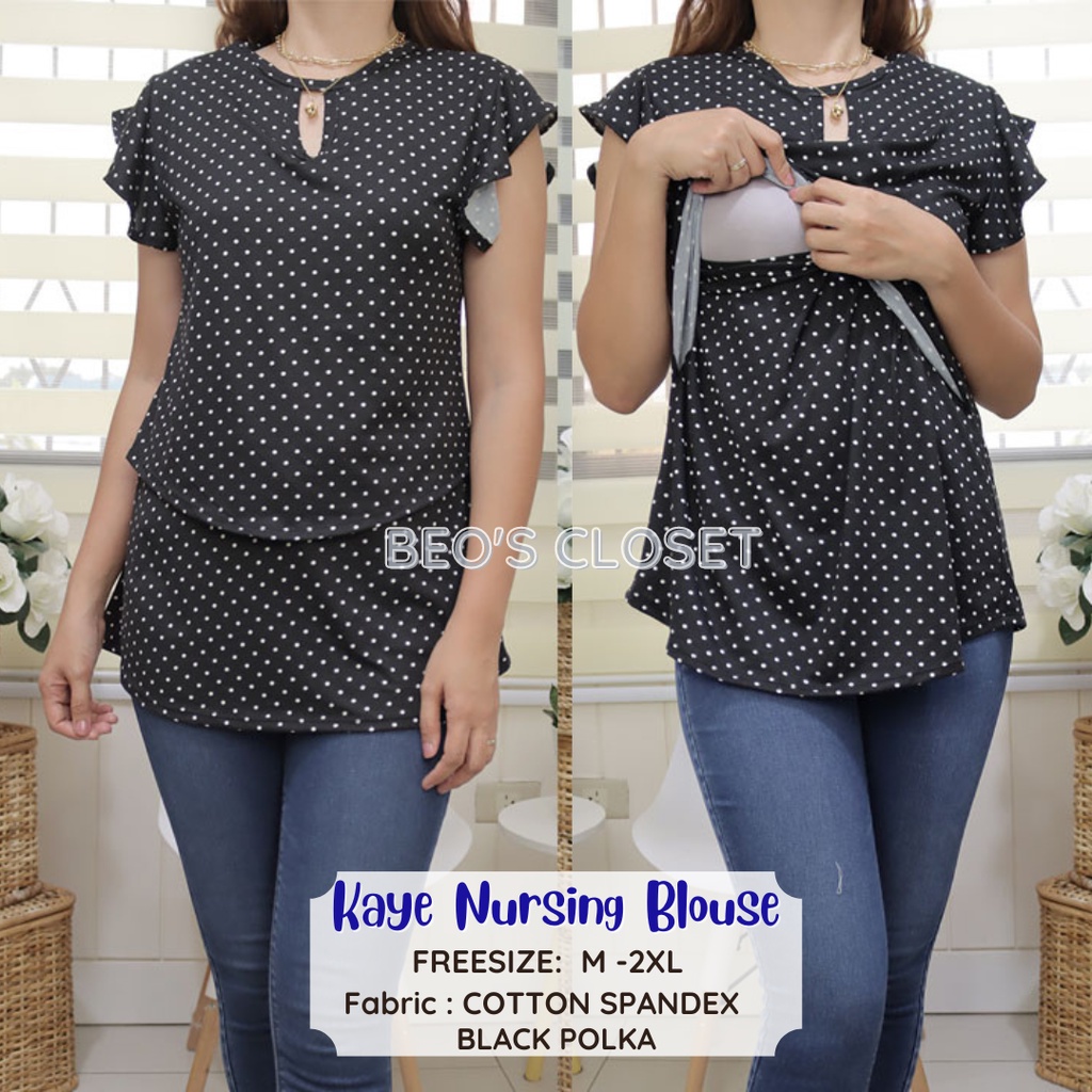 Plus size KAYE Nursing Top Blouse M 2XL Shopee Philippines