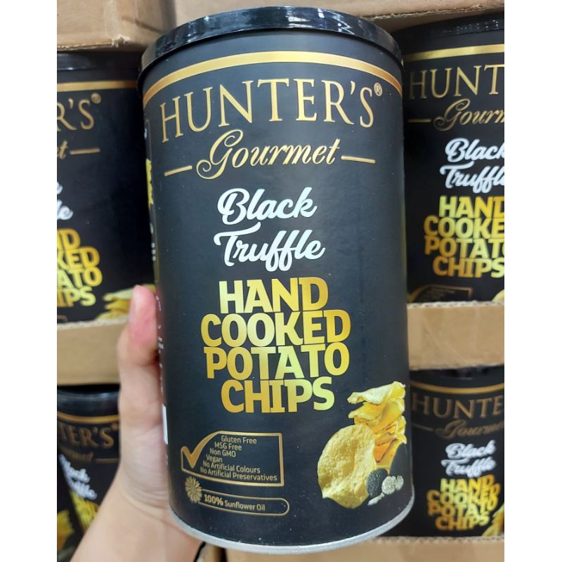 Hunter's Gourmet Black Truffle Hand Cooked Potato Chips 150g Shopee