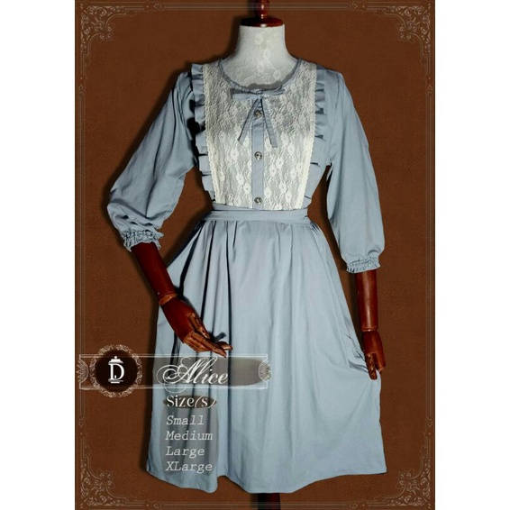 Alice Classic Dress / Pastel Blue / Vintage / Victorian / Old Fashion