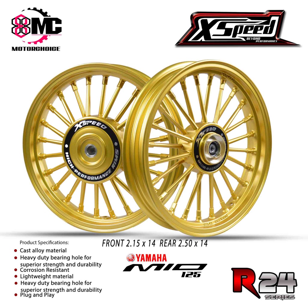 XSPEED MAGS R24 MIO MXi MIO 125 GOLD | Shopee Philippines
