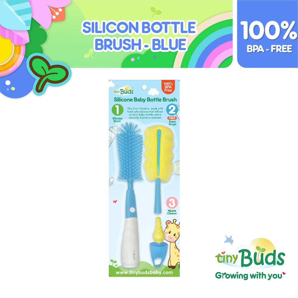 Tiny Buds Silicone Baby Bottle Brush