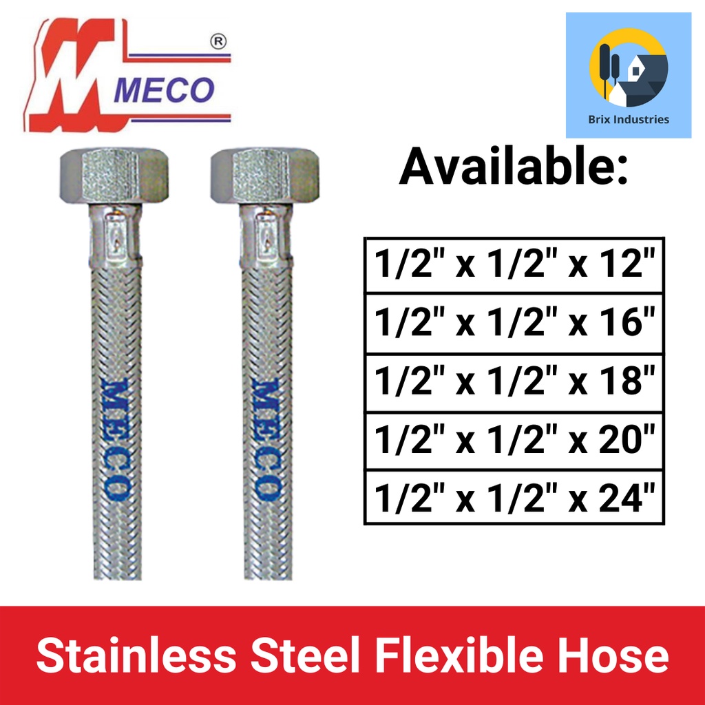 Meco Stainless Steel Lavatory Flexible Hose Toilet Bowl Lavatory Water