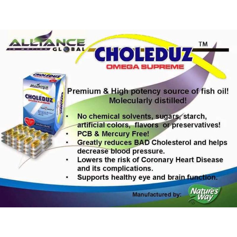 Choleduz Omega Supreme 30 softgel (Mark 2025 Expiration) | Shopee ...