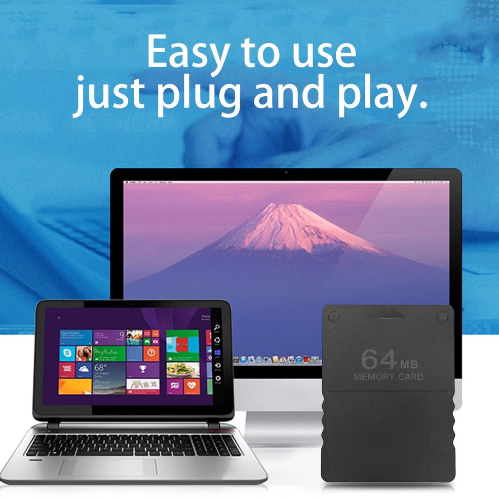 High Speed Memory Card Save Game Data Stick Module Card for PS2 Black