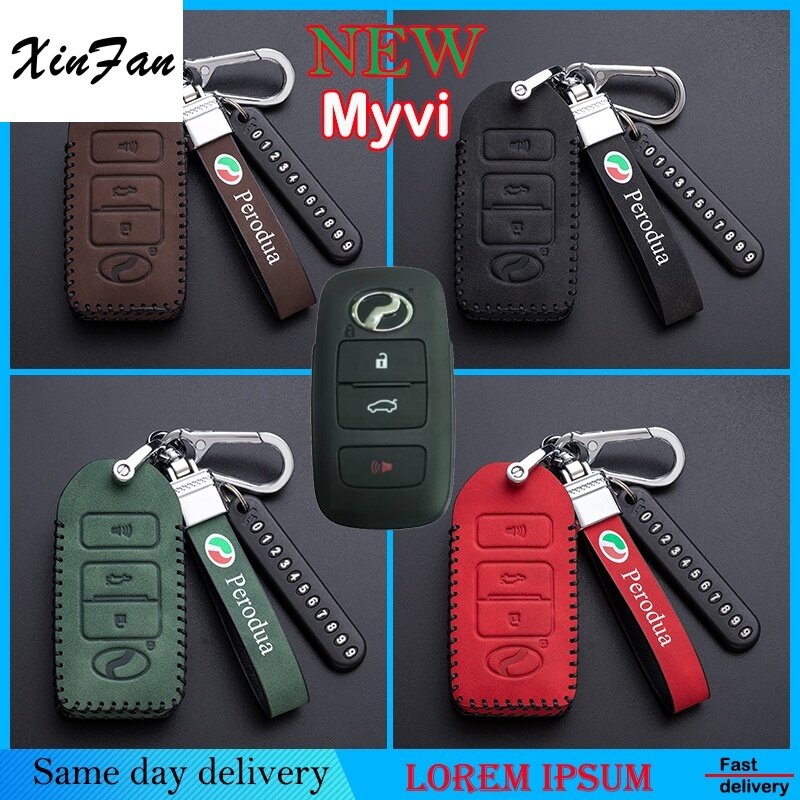 XINFAN Perodua MYVI 2022 / AllNew Ativa Keyless Remote Leather Car Key