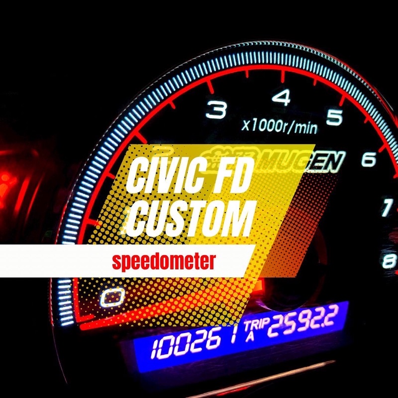 Honda civic fd custom speedometer. honda civic fd speedometer panel