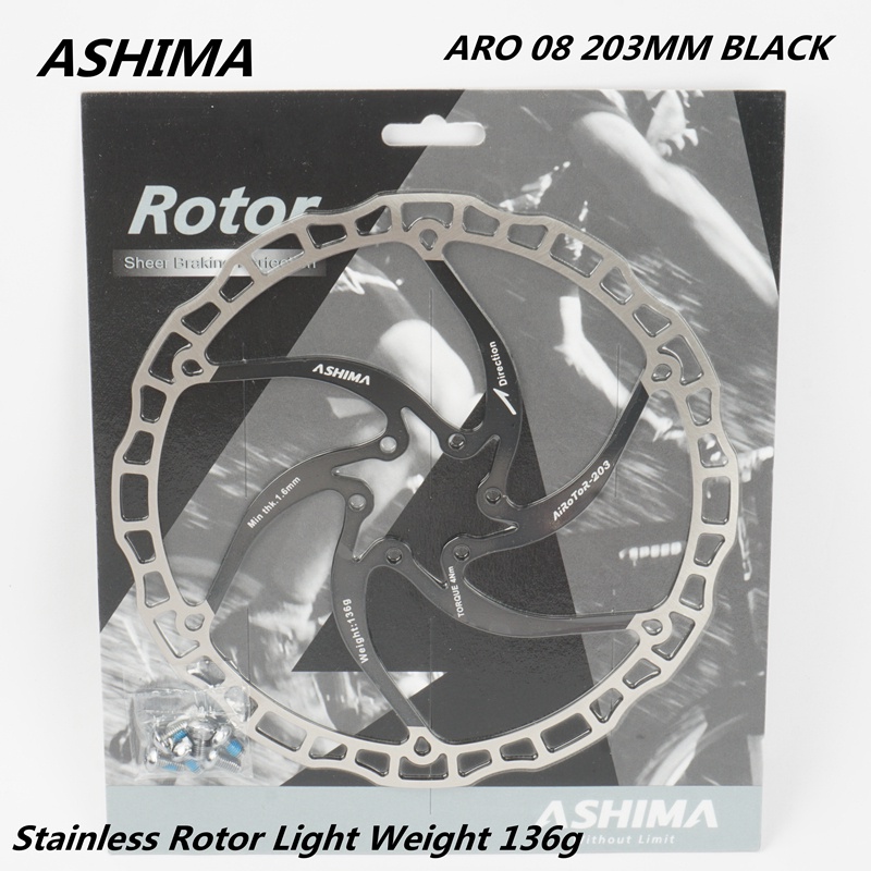 ASHIMA ARO 08 MTB Mountain Bike DISC BRAKE ROTOR Stainless Super Light 160MM 180MM 203MM 6 Bolts Rotor