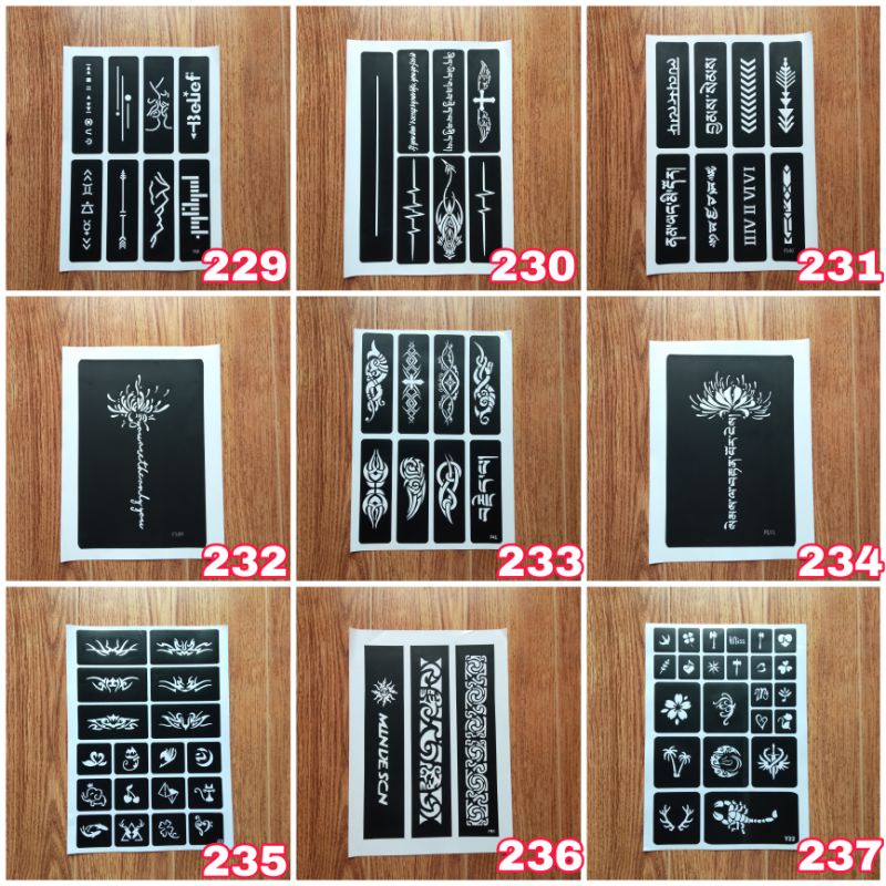 Henna KIT Prints/TEMPORARY Tattoos/TEMPORARY Tattoos Shopee Philippines