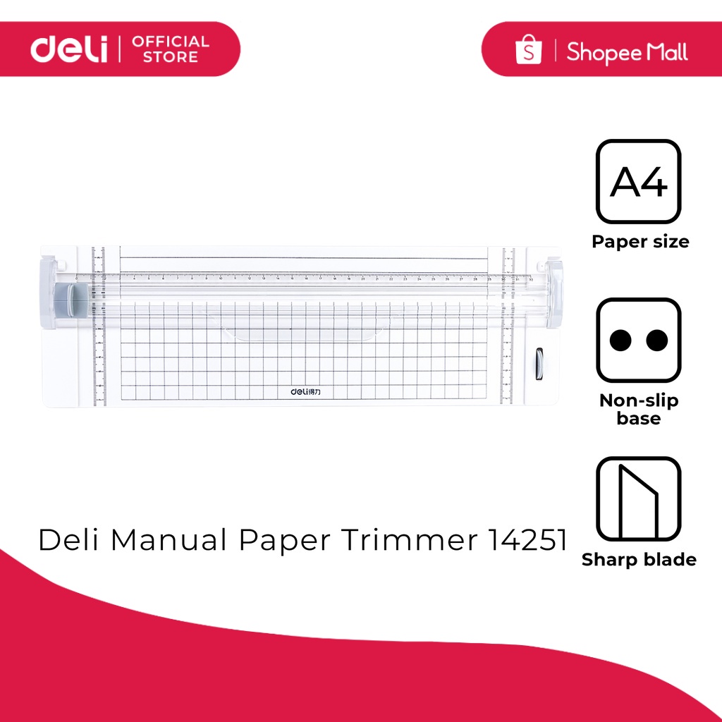 Deli 14251 Office Supplies - Manual Paper Trimmer for Small Businesses ...