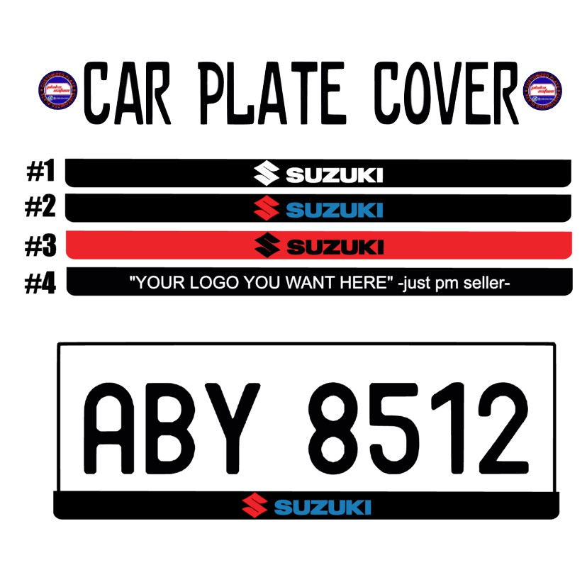 CAR PLATE NUMBER COVER (PHILIPPINE SIZE) SUZUKI (PAIRS 2PC) Shopee