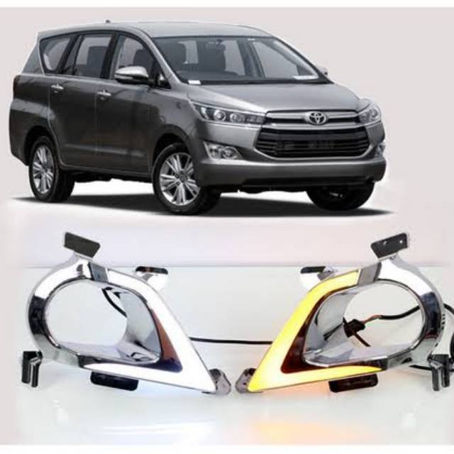 Innova 2016 Led Drl Lights Top Garnish Chrome | Shopee Philippines