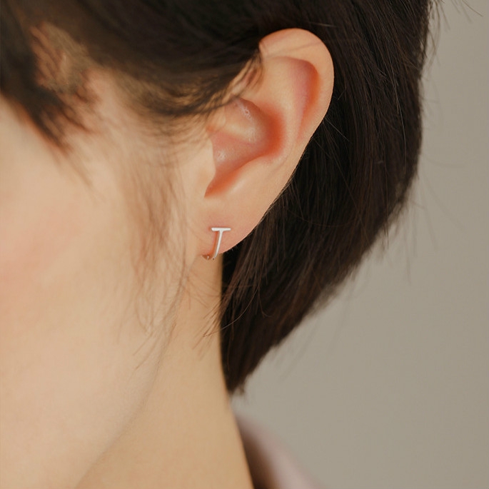 S925 sterling silver letter T Earrings Fashion Earrings girl s jewelry Christmas gift Shopee Philippines