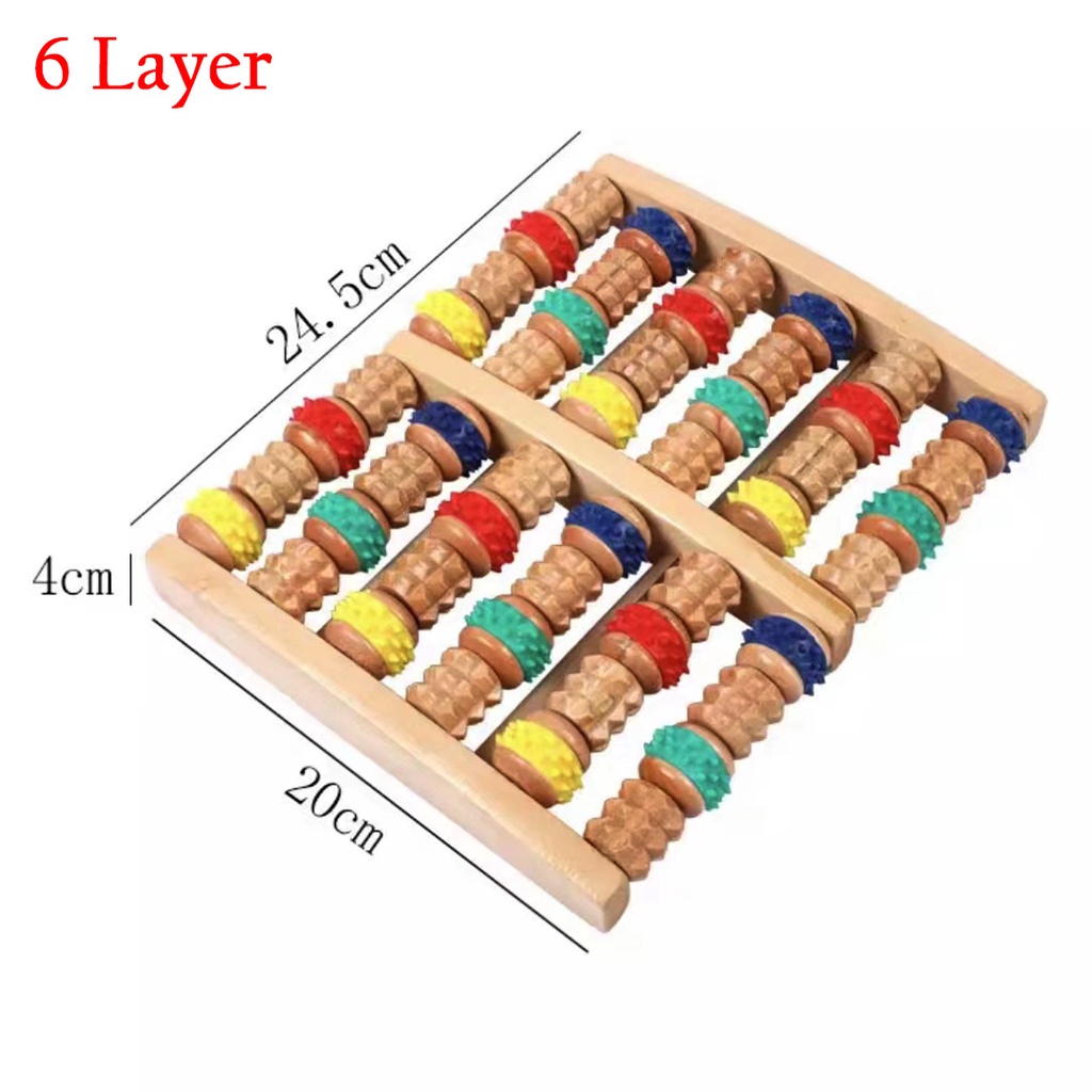 Foot Massage Wooden Roller Massager Reflexology Hand Foot Back Body