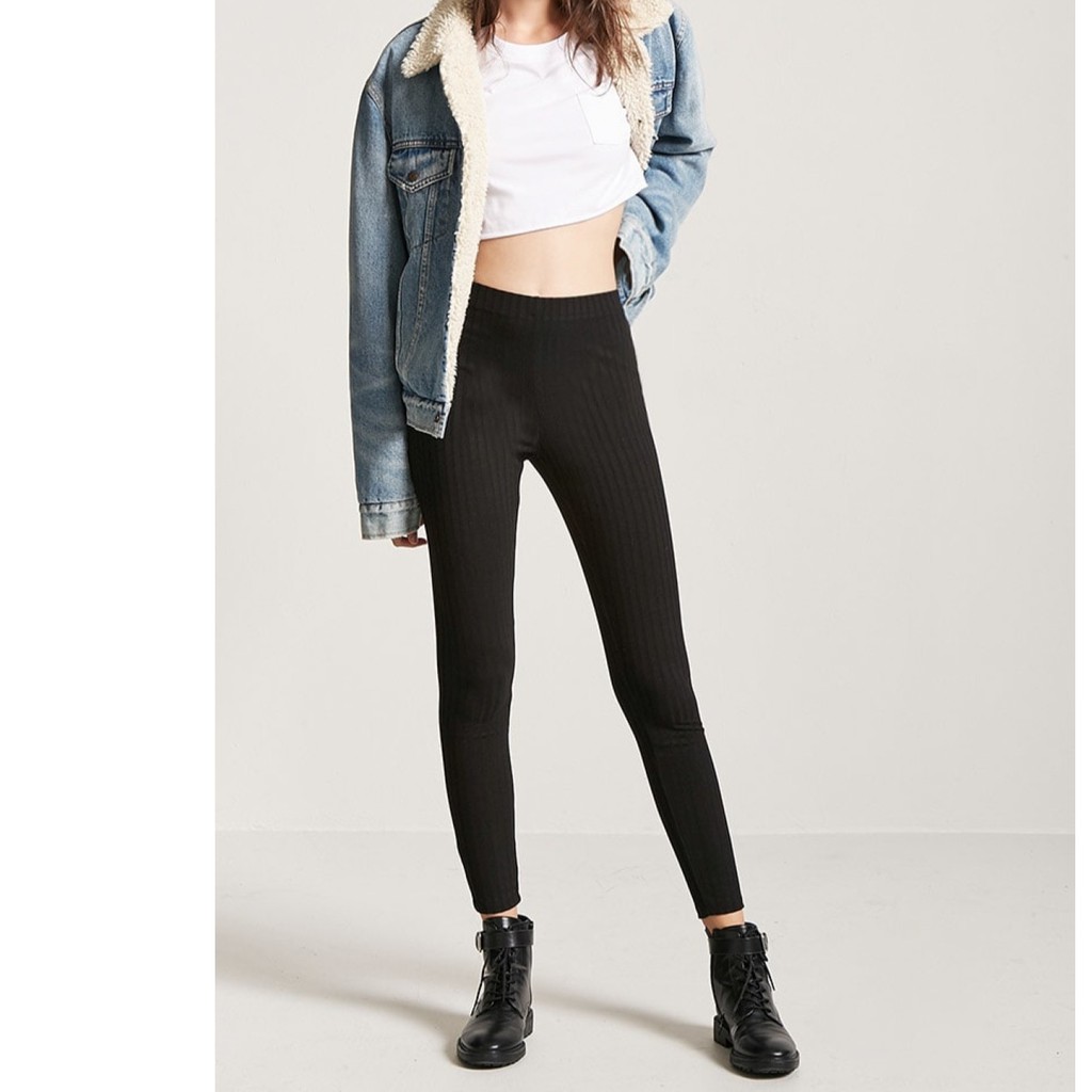 Forever 21 ribbed leggings best sale