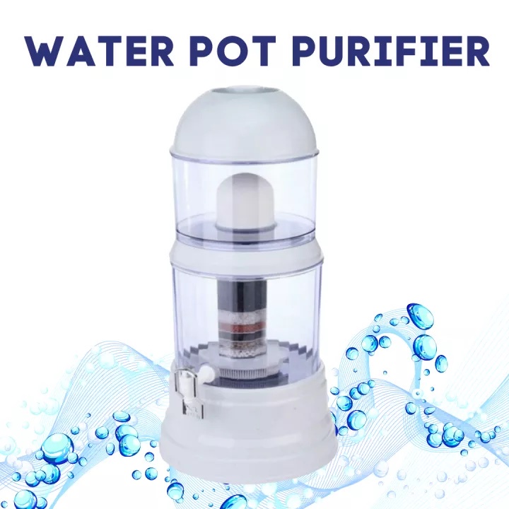 Water Filter pot 7 Stages Gravity Filtration New & Improve 16 Liter