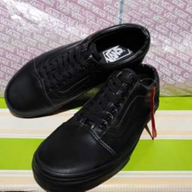 Full black clearance leather vans