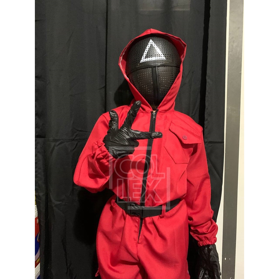 Squid Game Costume for KIDS squidgame Jumpsuit with belt and gloves