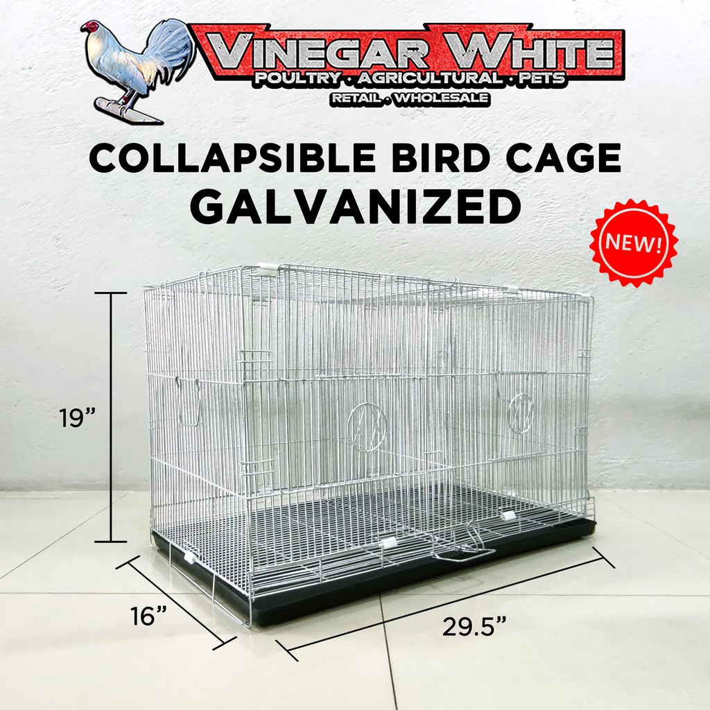 Heavy Duty Bird Cage Collapsible Folding for Birds Lovebirds Pigeons
