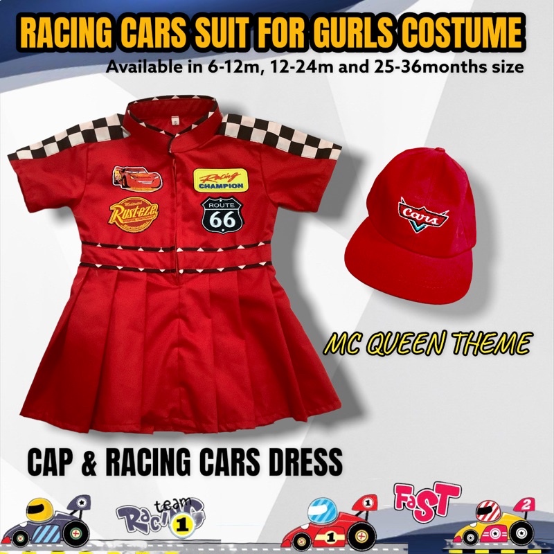 RACING CARS FOR GIRLS (RACING DRESS SUIT) | Shopee Philippines