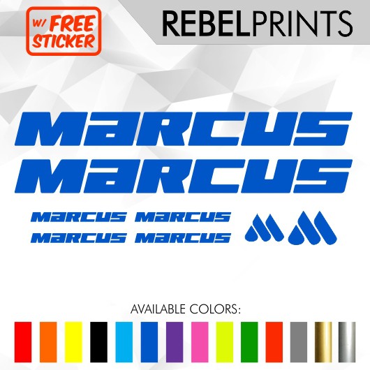 MARCUS Bike Sticker Decal Vinyl for Mountain Bike and Road Bike ...