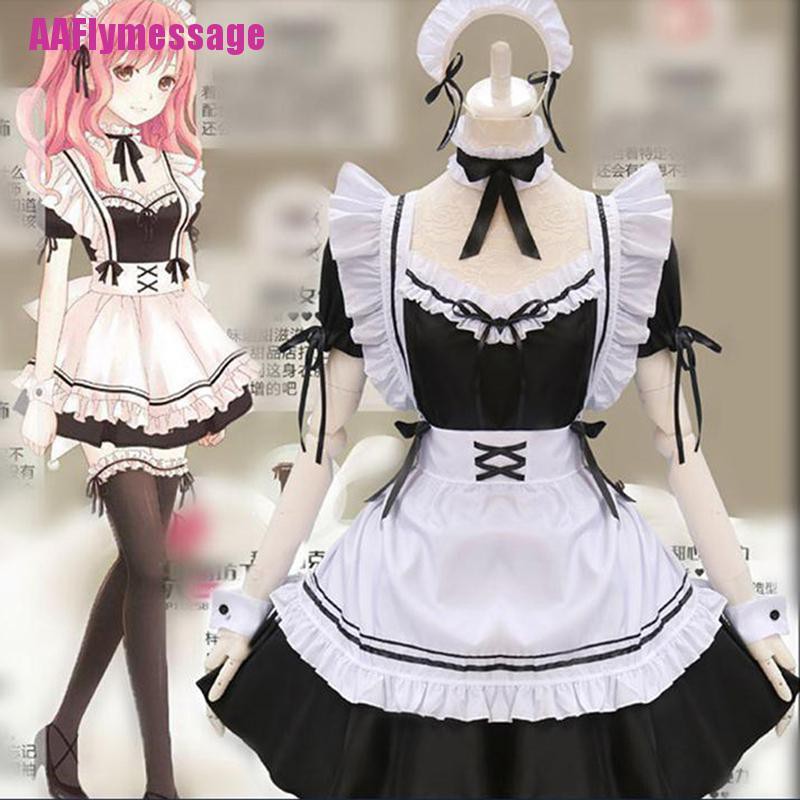 [AAFly] Cute Lolita French Maid Dress Girls Woman Anime Cosplay Party ...