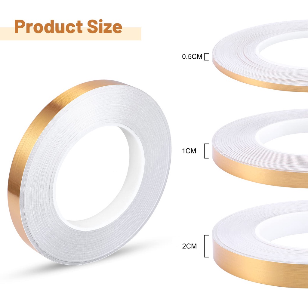 50M tile anti-mildew gap tape decoration gold and silver black self ...