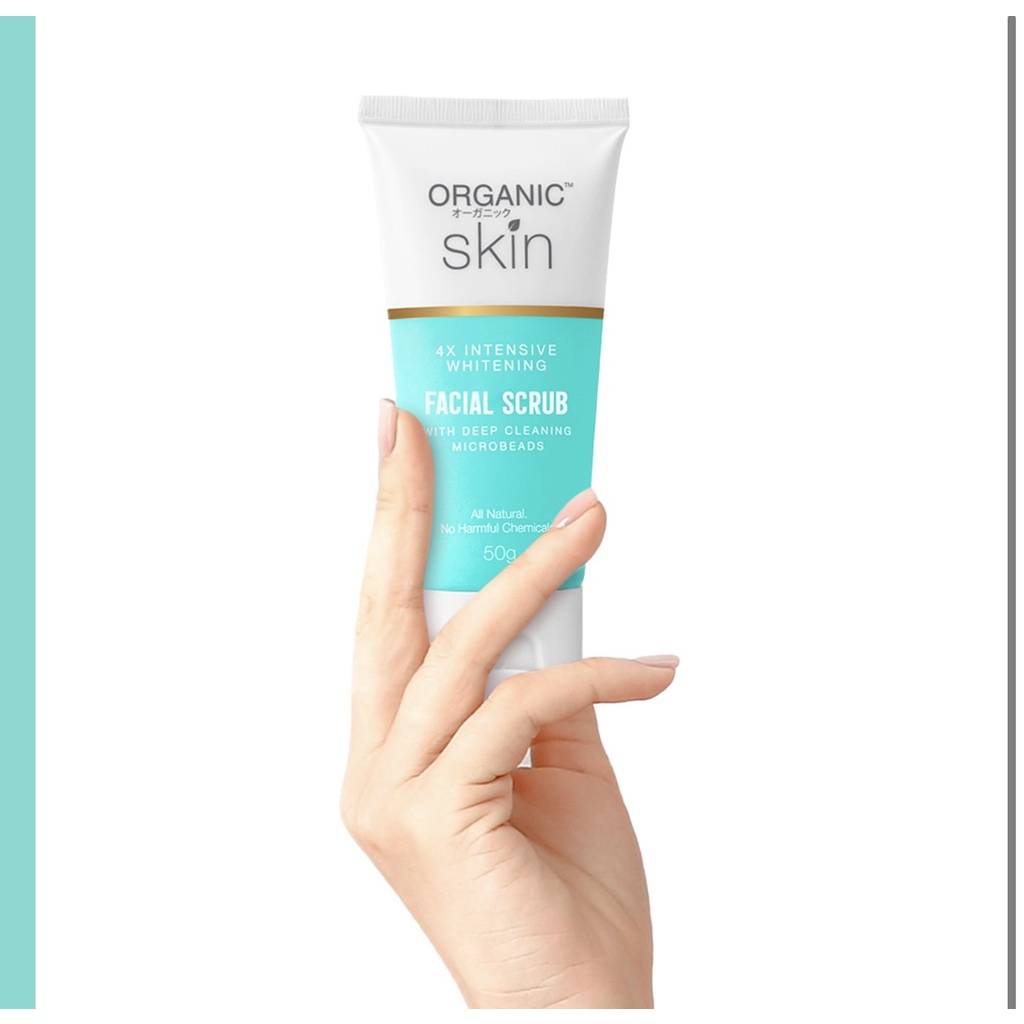 Organic Skin Japan 4x Intensive Whitening Facial Scrub (50g) Shopee