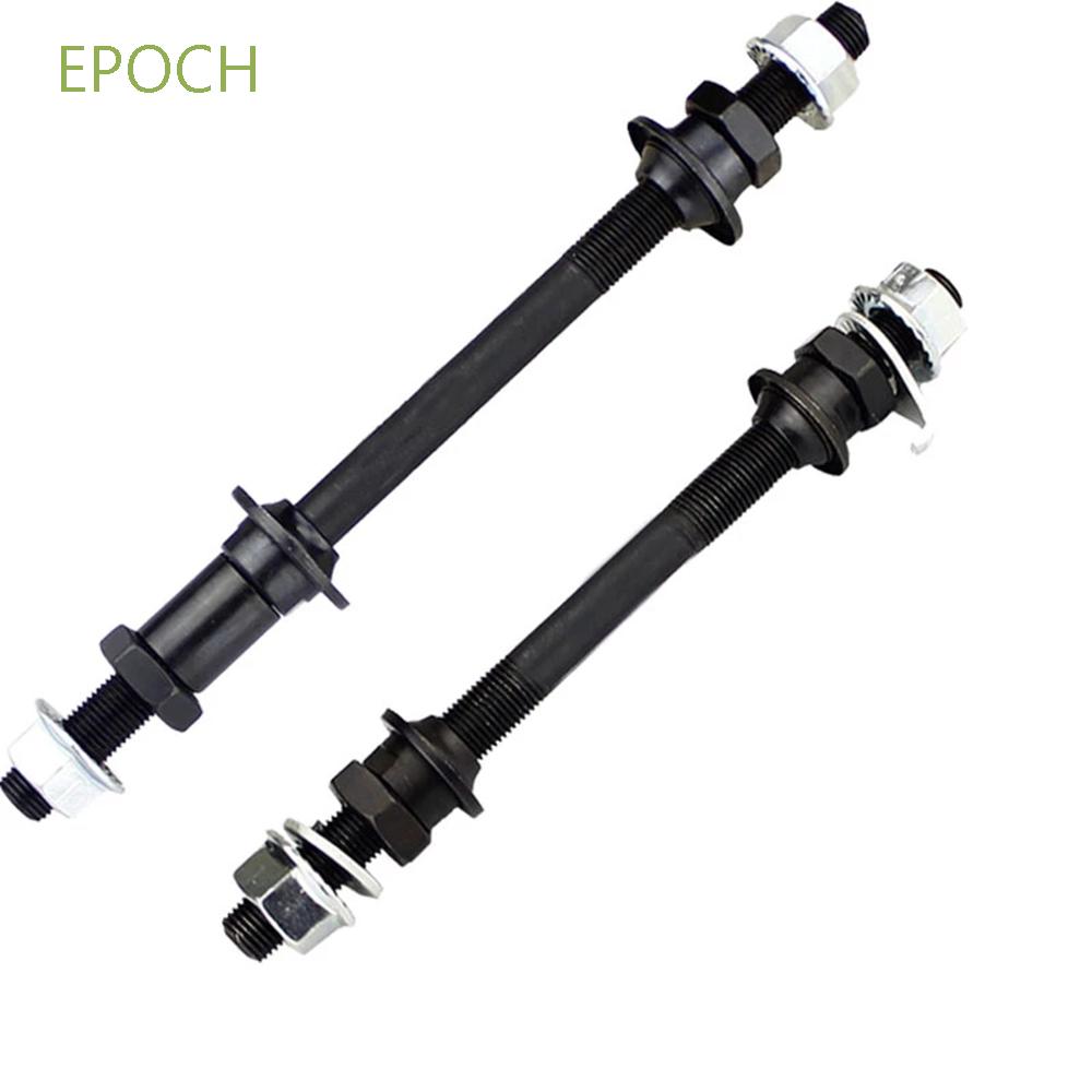 EPOCH Metal Bicycle Wheel Hub Axle Road Bike Front Back Axles Bike Solid  Shaft Front Rear Axle Mountain Bike MTB 150mm 180mm BMX Bike Spindle