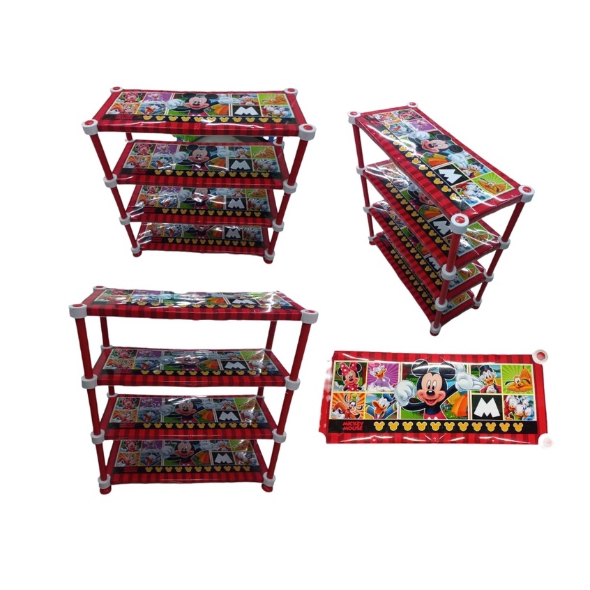 RAK SEPATU MICKEY MOUSE / RAK 4 SUSUN MICKEY MOUSE / RAK TAS MICKEY ...