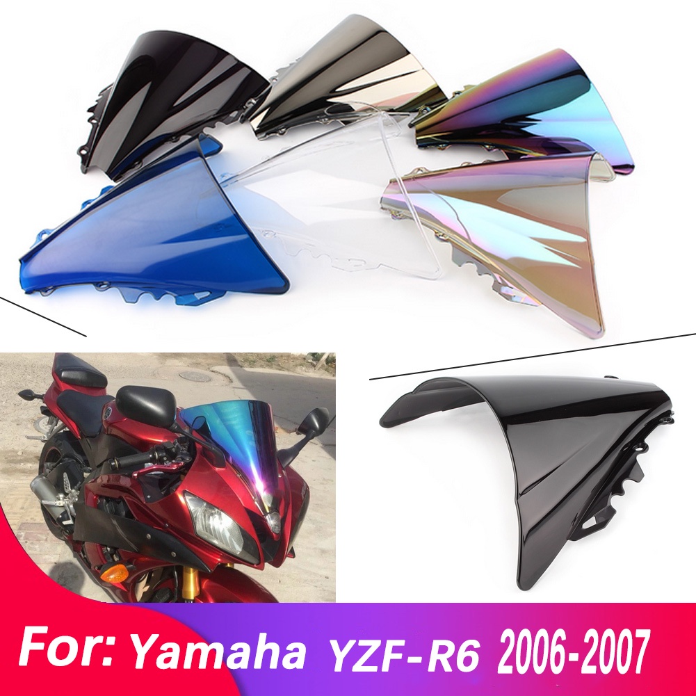 Windshield For YAMAHA YZF-R6 YZFR6 2006-2007 Motorcycle ABS Plastic ...