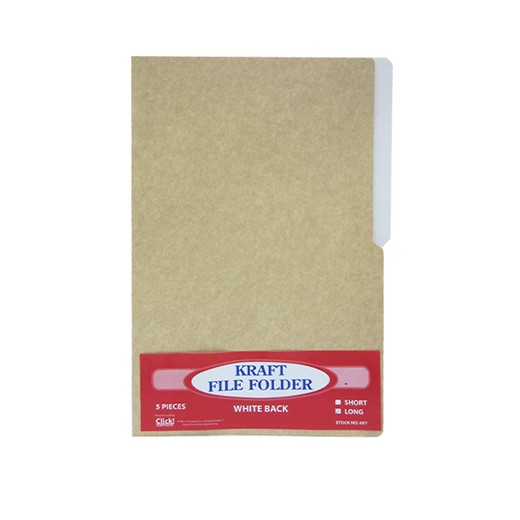 Click Folder Kraft White 5s Legal | Shopee Philippines