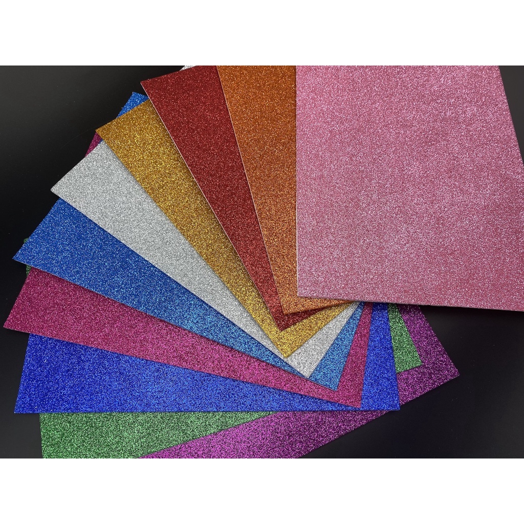 10 Sheets Glitter Foam Sheets for Crafts, A4 Philippines