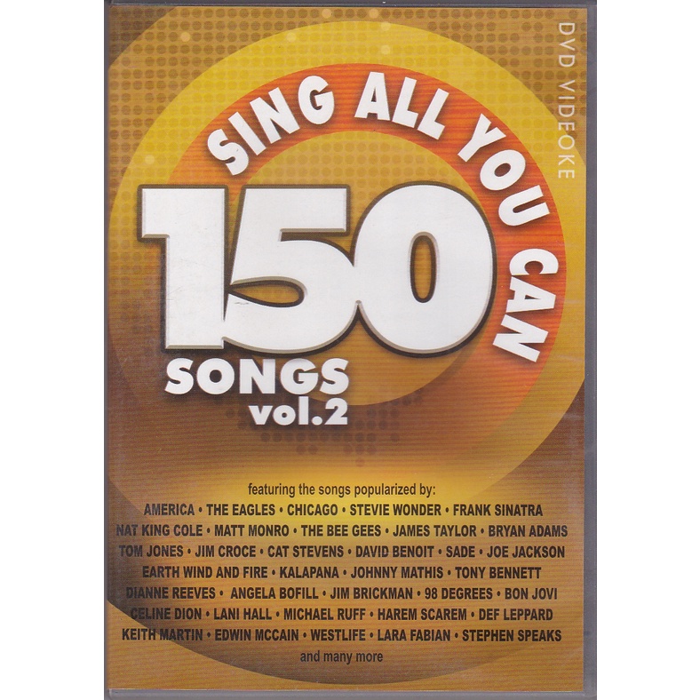 DVD VIDEOKE -SING ALL YOU CAN 150 SONGS VOL.2 feat. America, Eagles ...