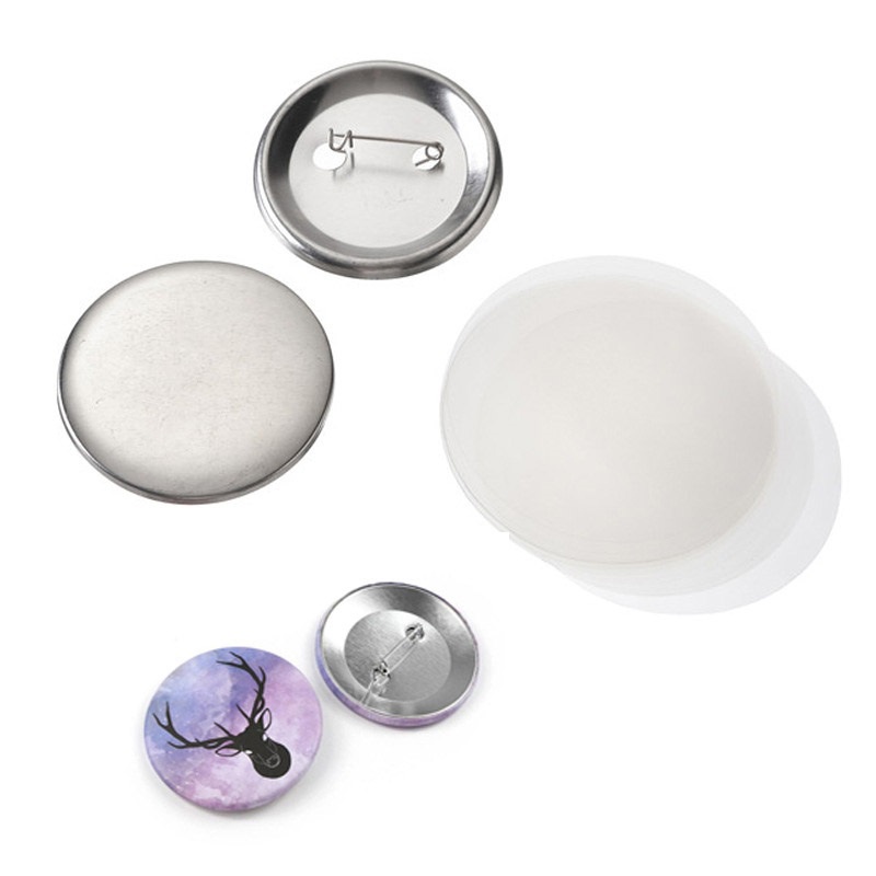 100PCS 37mm Metal back DIY Badge Button Pins Blank Raw Material pins ...