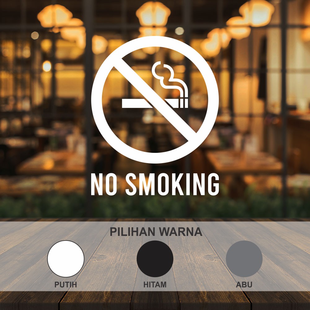 Cutting Sticker No Smoking Cafe Resto Business Place Sticker Wall ...
